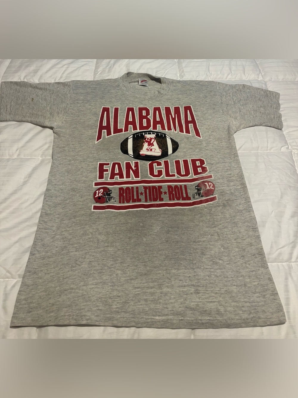 Vintage 80s/90s Alabama Fan Club “Roll Tide Roll” Distressed T-Shirt Large